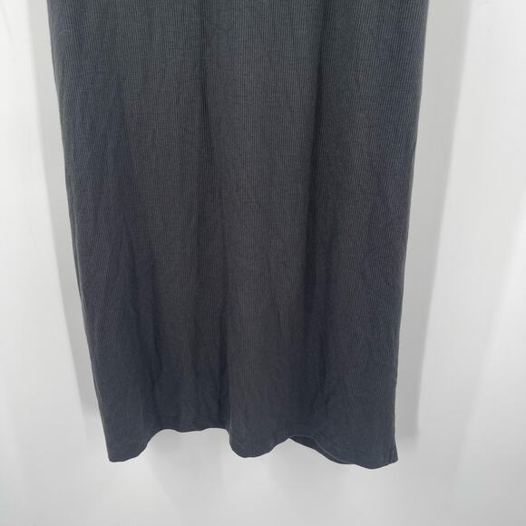 Z SUPPLY Dress Medium Gray Ribbed Bodycon Selah Eco Knit Rib Mini Casual NWT - Picture 10 of 12